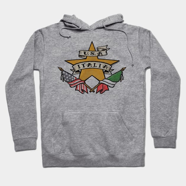 U.S.A. - ITALIA Tattoo Flash Hoodie by ItalianPowerStore